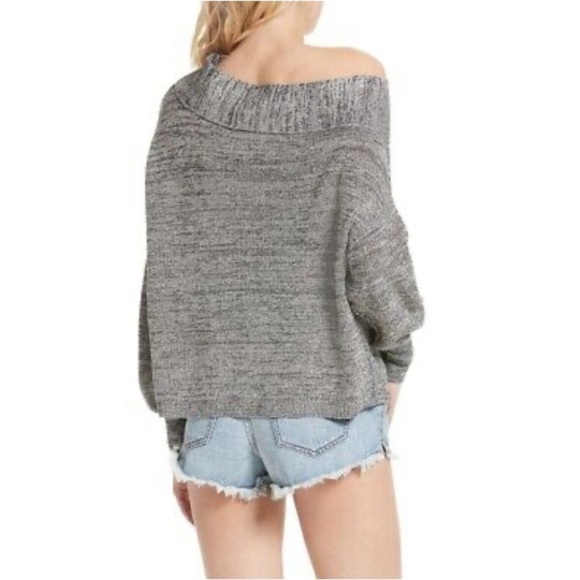 FREE People Alana sweater off the shoulder pullover linen blend Size Small - Picture 5 of 11